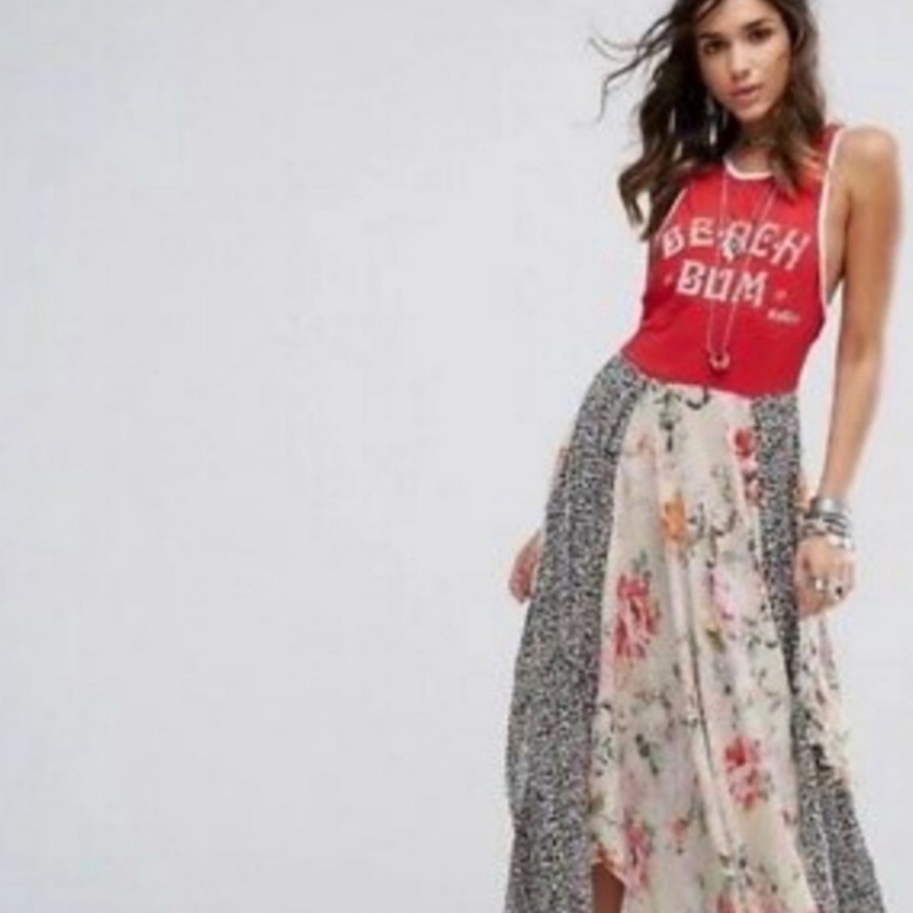 Free People Vibrant Red Top Tank Dress